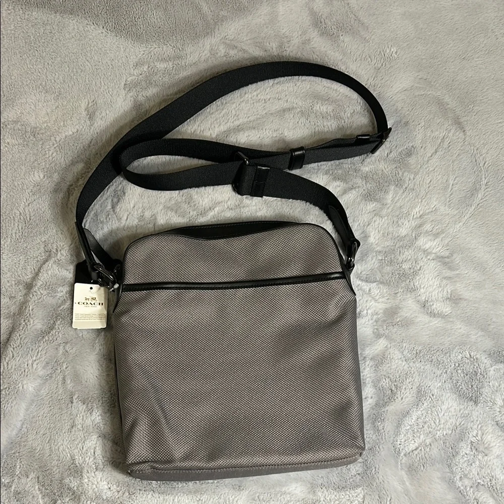 COACH F37609 Black and Gray Crossbody Messenger Bag NWT